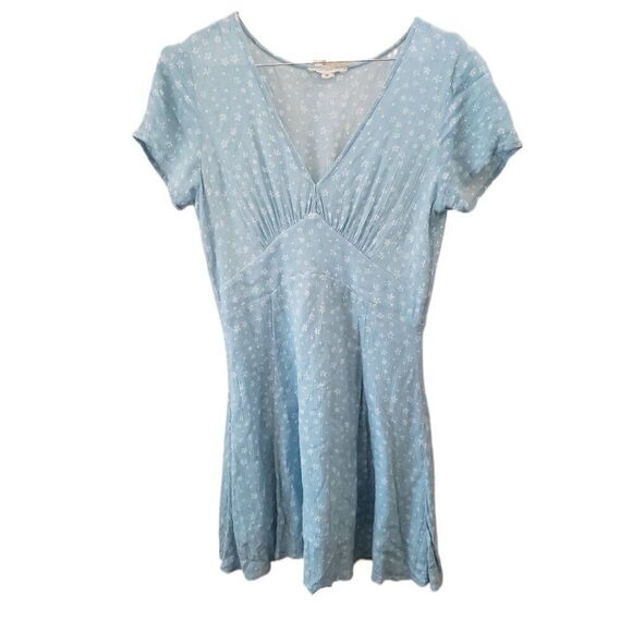 L.A. Hearts Baby Blue Floral Short Sleeve Sun Dress - Picture 1 of 3